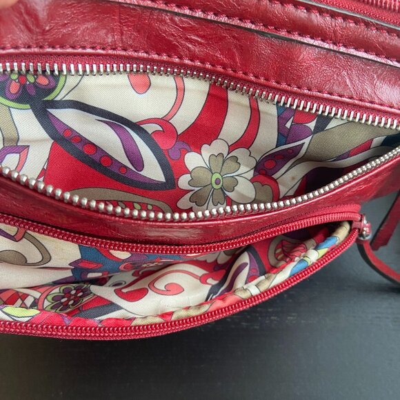 Nicole by Nicole Miller Shiny Red Cross Body Bag - Picture 9 of 16